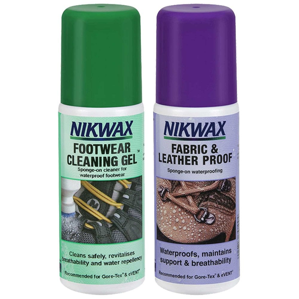【綠樹蛙戶外】Nikwax 擦式登山鞋清洗劑/擦拭撥水劑組合組＃登山鞋清洗劑撥水劑組合包 Nikwax