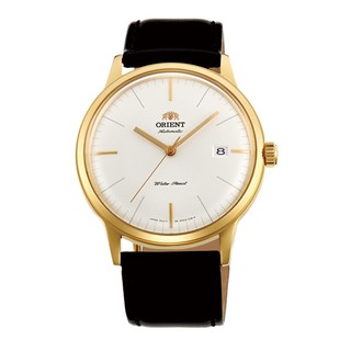 【幸福媽咪】ORIENT 東方錶DATE系列 巨蛋玻璃機械錶 皮帶款 金色FER2400JW