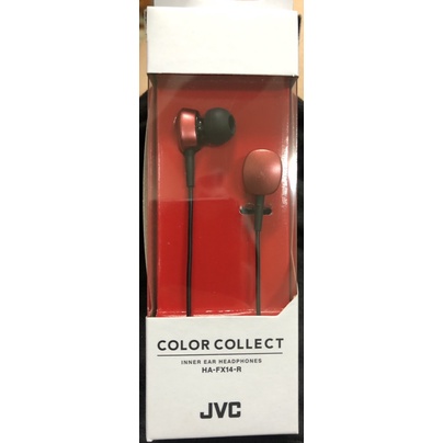 股東會紀念品-JVC HA-FX14-R，FX14-B入耳式霧感金屬耳機，暗紅色/黑色