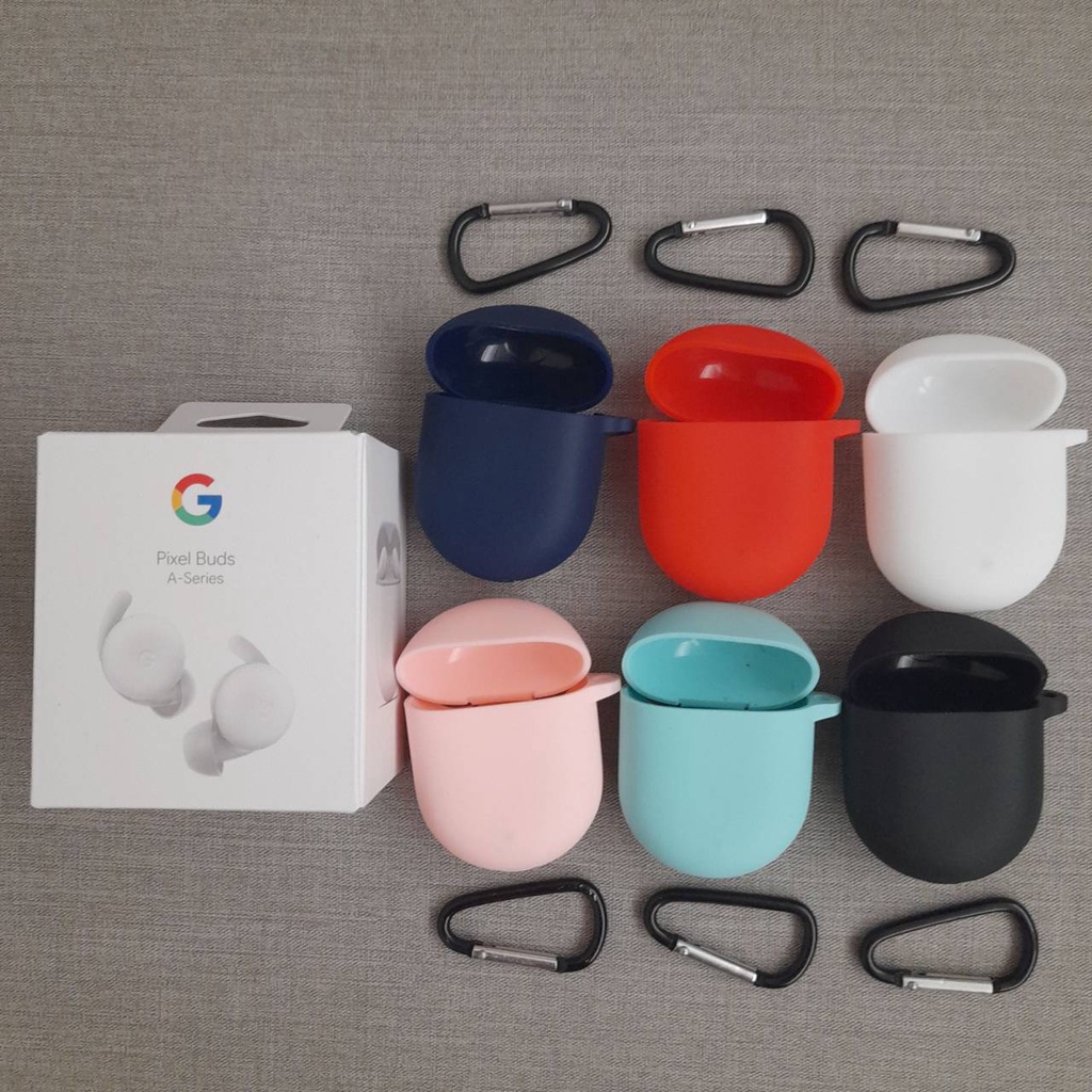 B款 Google Pixel Buds A series 藍芽耳機保護套 矽膠保護套 耳機保護殼 附掛勾