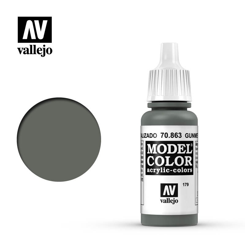 【龍門】Vallejo Model Color  金屬槍鐵灰 70863 (179)