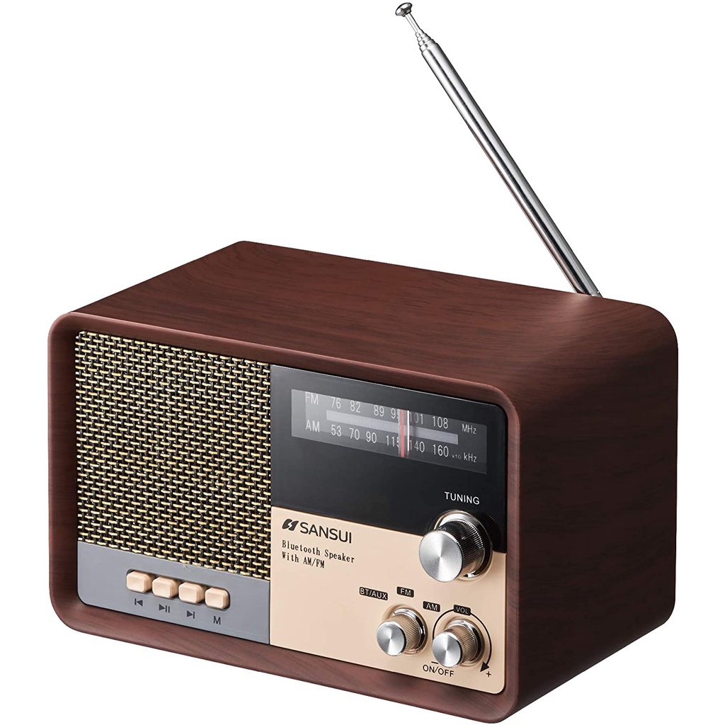 小丈夫 日本 Sansui 木質懷舊復古收音機 藍芽AM/FM MSR-1 WD