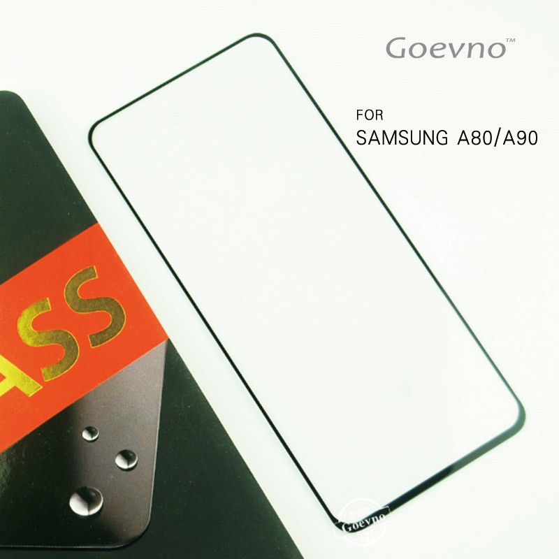 Goevno SAMSUNG Galaxy A80/A90 滿版玻璃貼 黑色 全屏 滿版 鋼化膜 9H硬度 保護貼