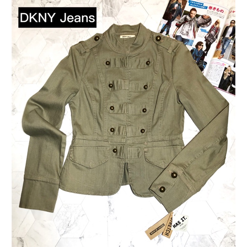 美國 【DKNY Jeans】正品女個性軍風窄版外套