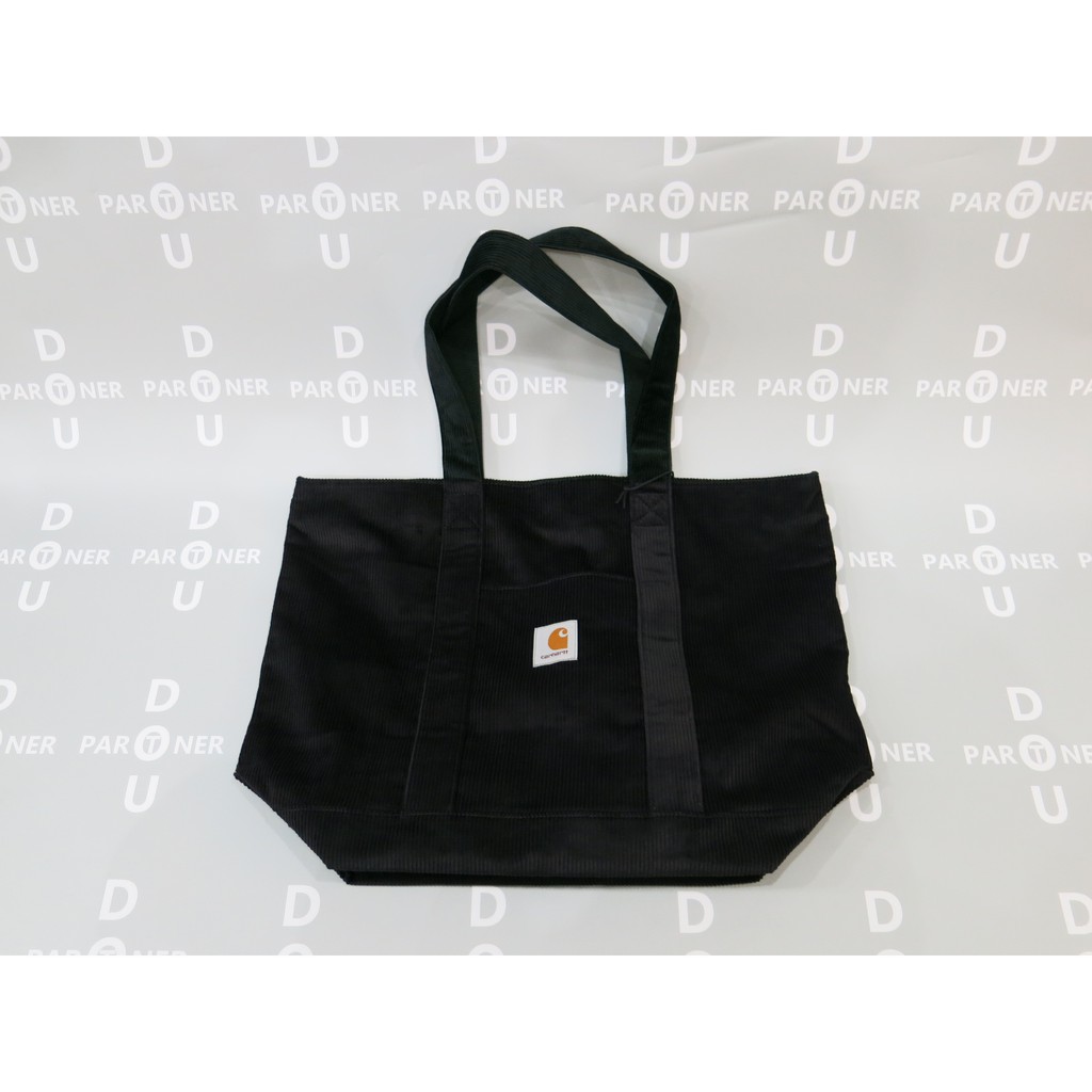 【Dou Partner】Carhartt CORD TOTE BAG 黑色 燈芯絨 托特包 戶外 A202071