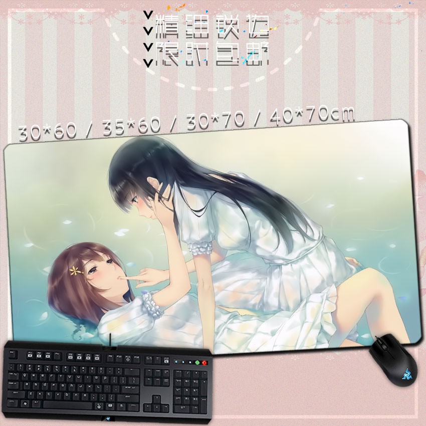 Flowers 百合白羽蘇芳匂坂真由理動漫遊戲周邊超大鼠標墊桌墊 蝦皮購物