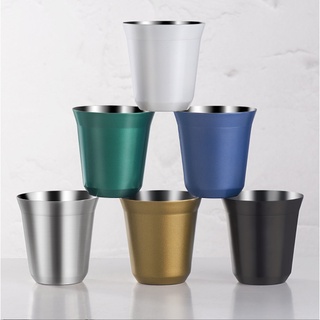 80ml / 160ML 濃縮咖啡杯 304 不銹鋼咖啡杯 保溫杯 雙層咖啡杯