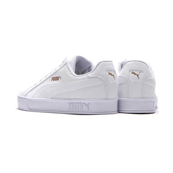 JS 代購PUMA Smash Vulc 白色金色燙金皮革滑板鞋35962216 | 蝦皮購物
