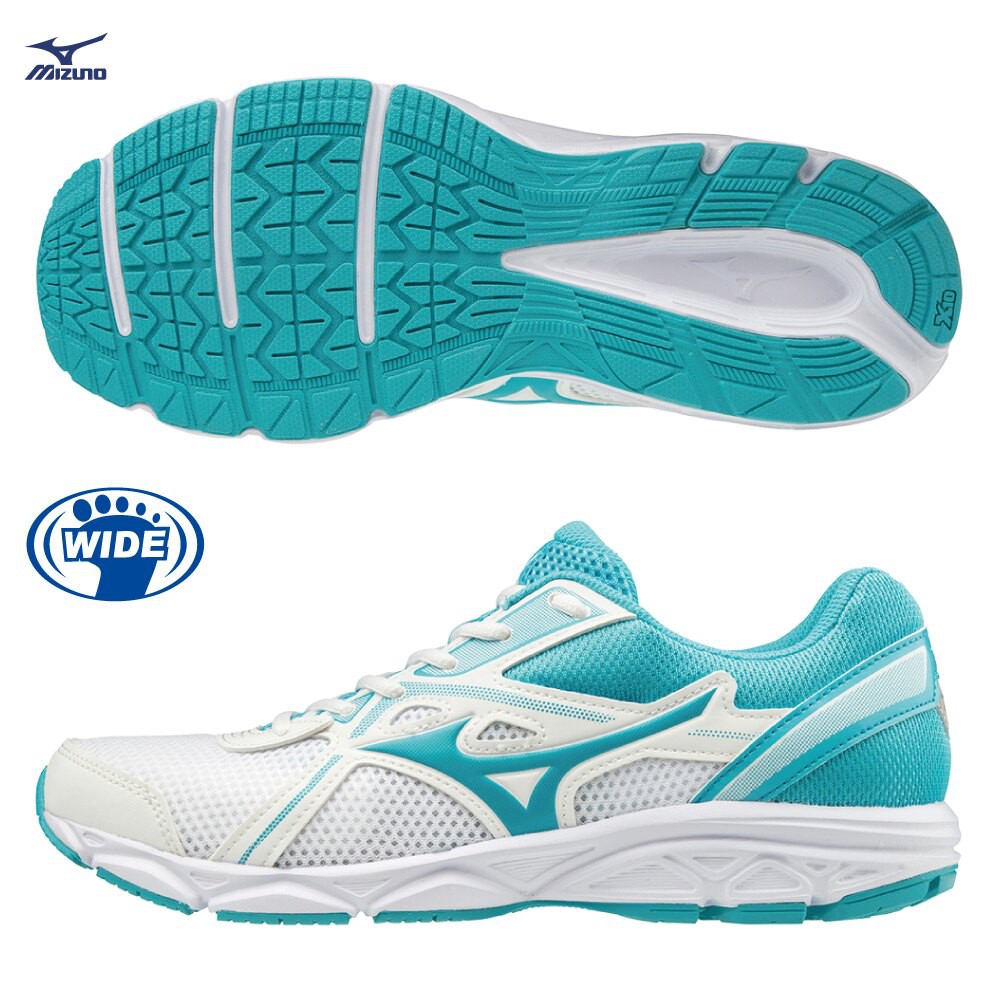 MIZUNO MAXIMIZER 22 女鞋 慢跑 健走 3E寬楦 避震 耐磨 白 藍【運動世界】K1GA200125