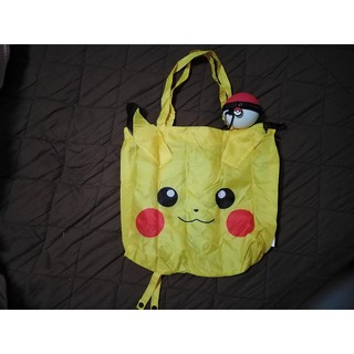 Pokemon 寶可夢 皮卡丘 環保袋 購物袋 附收納球