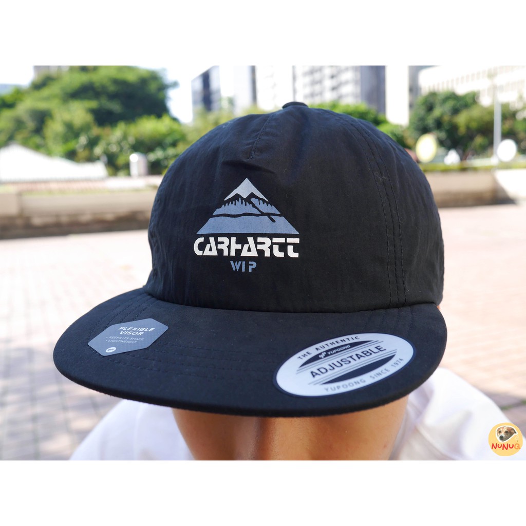 Carhartt WIP Mountain Cap 山脈 黑色 防水 機能 Logo 帽子 卡哈 六片帽 老帽