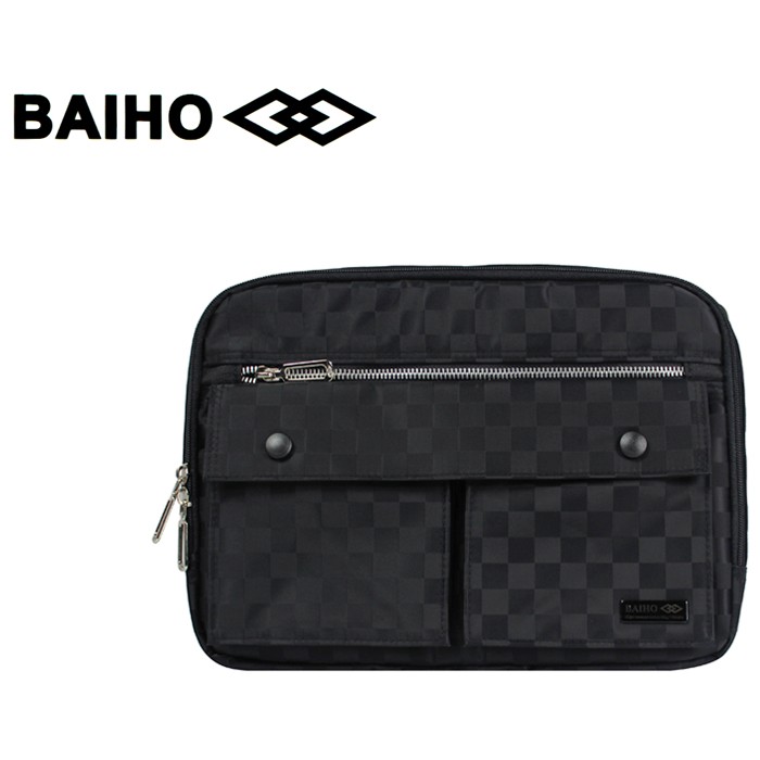 【紅心包包館】BAIHO 台灣製造 多功能 側背包/斜背包 BHO267 黑格
