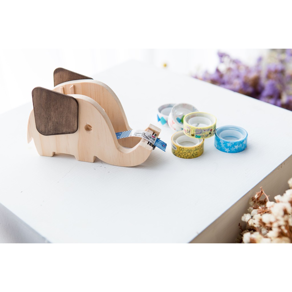 僑麥教材工藝社 生活科技 Diy手創 原木可愛動物膠帶台 蝦皮購物