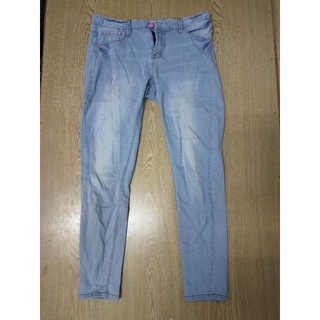 9.5 新 JEANS🌊女性伸縮牛仔褲 天藍色 L號