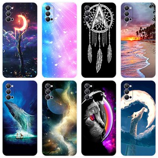 OPPO Reno 4 手機殼矽膠 TPU 卡通手機殼 OPPO Reno 4 印花手機殼