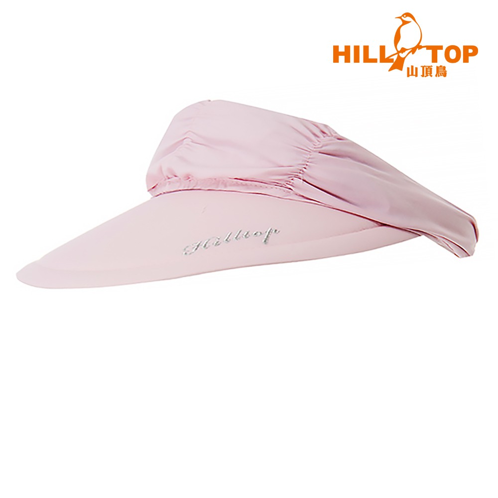 【Hilltop山頂鳥】超潑水抗UV兩用遮陽帽S01XF4-淺粉
