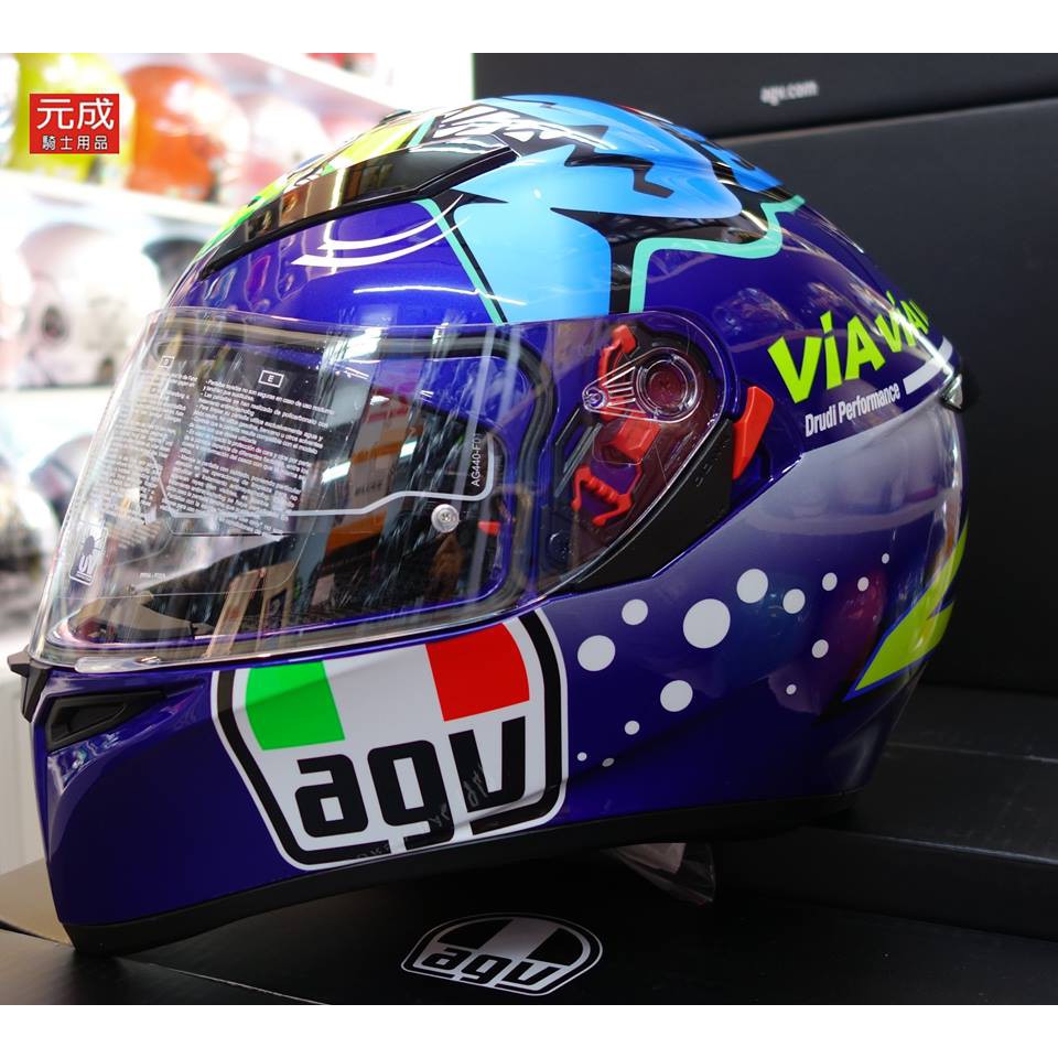 ☆台中 元成☆AGV安全帽-K3-SV(K3 SV) MISANO 2015 Rossi 46 鯊魚帽 內建墨片＊贈好禮