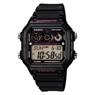 CASIO卡西歐 地圖時區電子錶/AE-1300WH-1A2