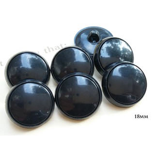DAda緞帶‧I32011-18mm黑棋子個性鈕扣1個$8【台灣製造】