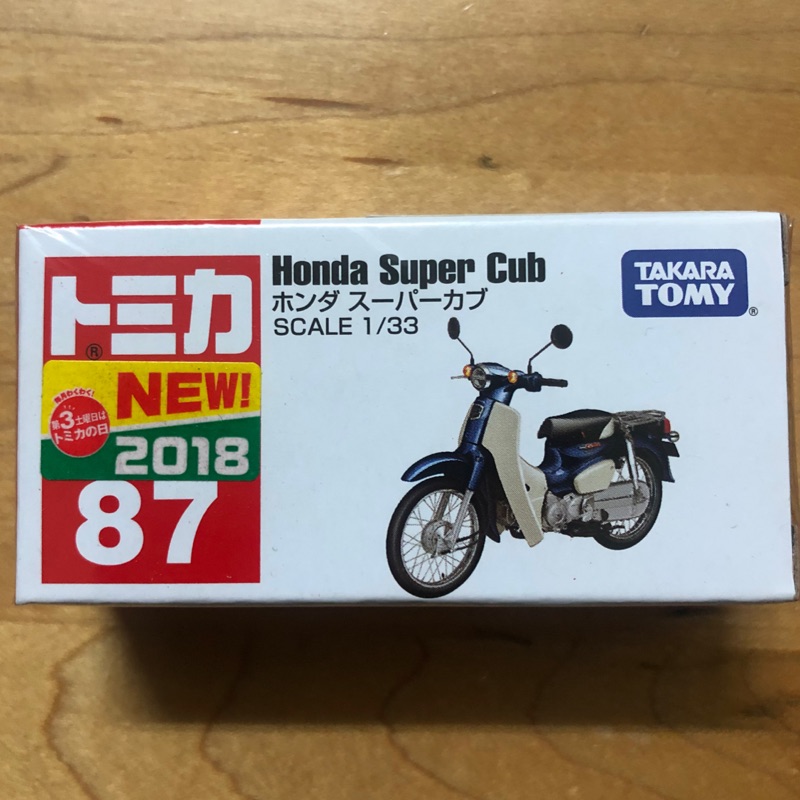 多美tomica 87 號 有新車貼 Honda super cub 小車