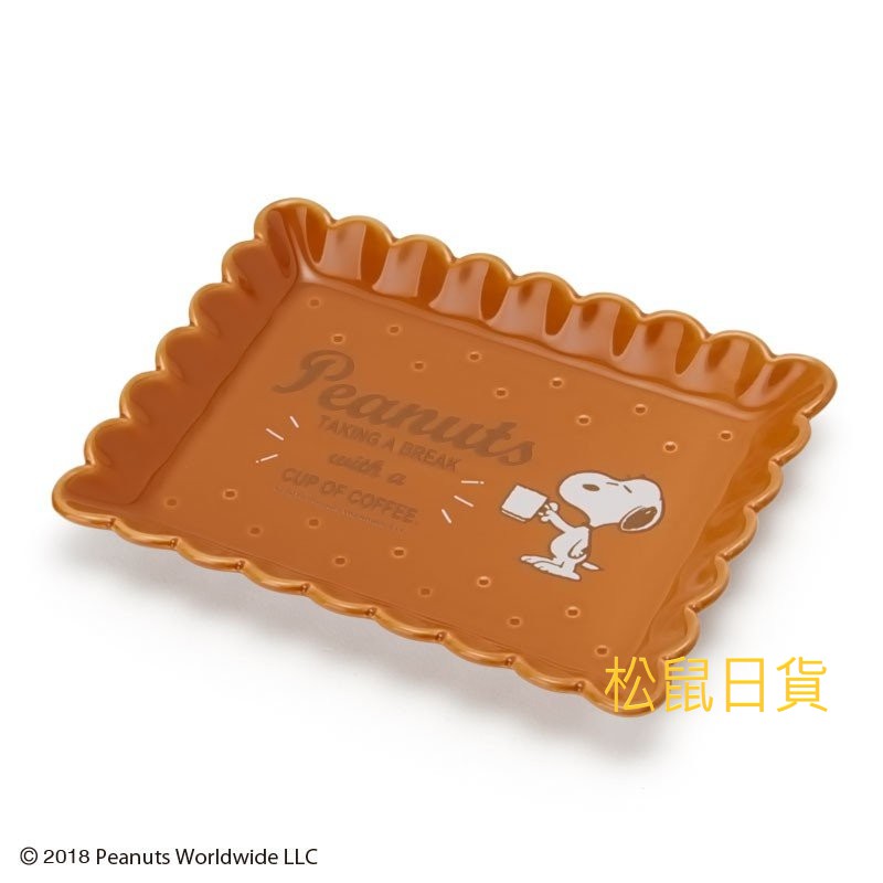 ♡松鼠日貨♡日本帶回 正版 snoopy 史努比 餅乾 造型 盤子 點心盤 蛋糕盤 陶瓷盤