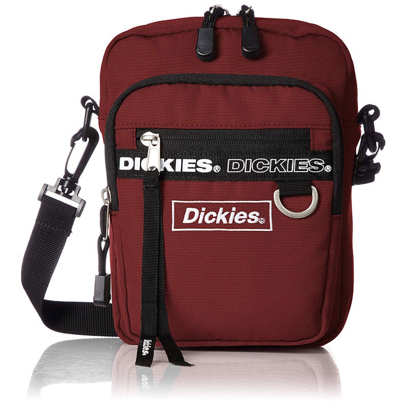 【DICKIES】14504500 日本限定 FRAME LOGO SHOULDER BAG 側背包 (酒紅) 化學原宿