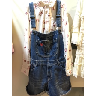 日牌W♡C 若櫬千夏kumatan 絕版小熊吊帶褲(襯衫已售）