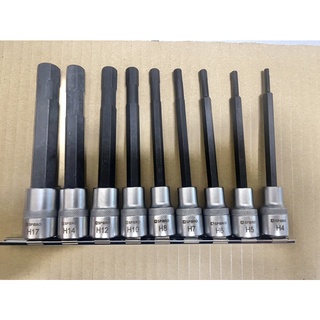 ~臺灣製造~ 四分 1/2" 4分凸套筒加長六角 單顆賣: 4、5、6、7、8、10、12、14、17 長度:140mm