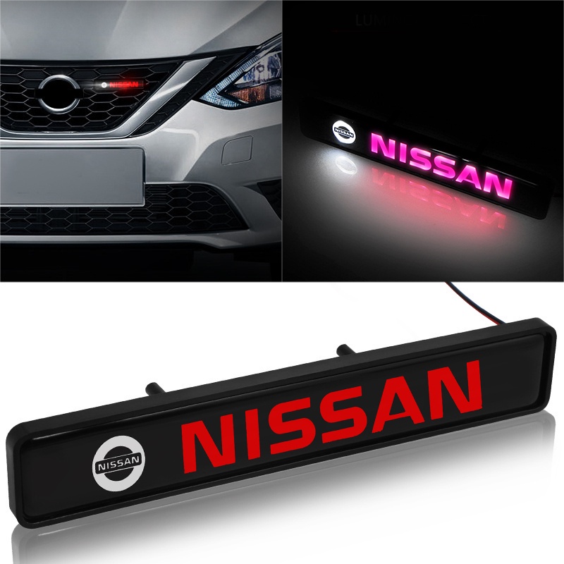 汽車改裝發光車貼3D 中網裝飾車貼 適用Nissan nismo X-TRAIL SUPER SENTRA 車內裝飾