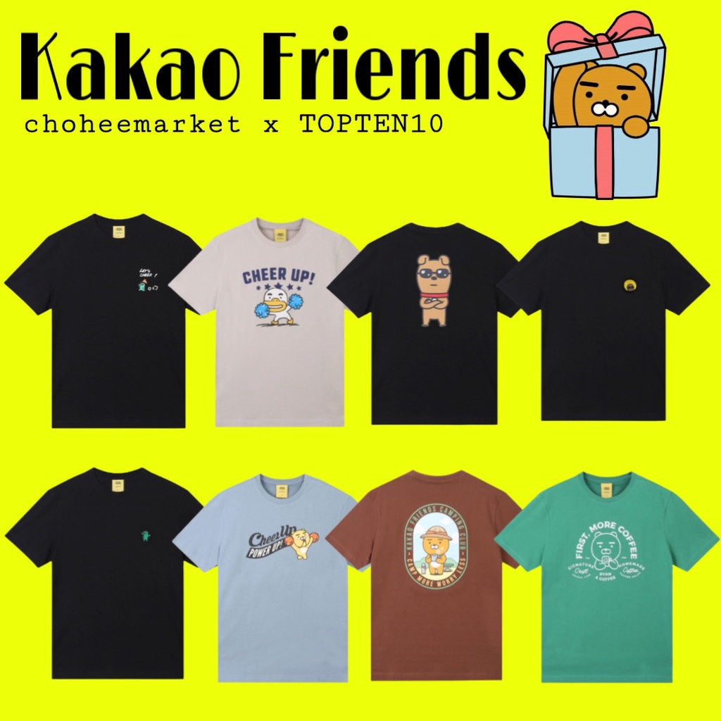 [kakao Friends] choheemarket x topten10 (正品) kakaofriends 短袖