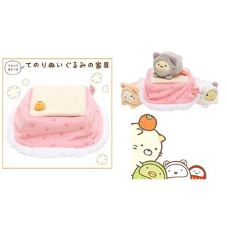【免運】日本 San-X 角落生物 貓腳印 粉色方型暖桌 場景擺飾