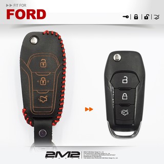 【2M2鑰匙皮套】FORD Ranger MONDEO ECOSPORT Kuga 福特汽車 摺疊型鑰匙 專用 鑰匙包