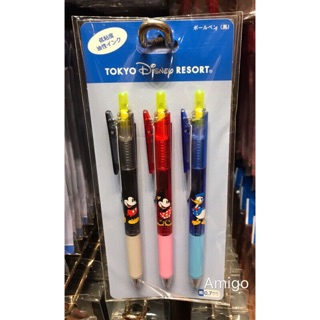 日本 東京迪士尼樂園 Mickey 米奇 米妮 Minnie 唐老鴨 0.7mm原子筆 筆 文具