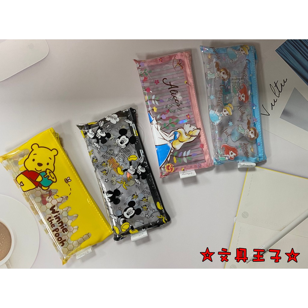 迪士尼透明扁筆袋.文具袋.拉鏈袋.小物收納袋 DPCC-51