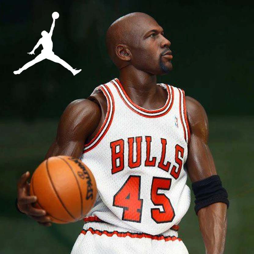 ENTERBAY  EB 1/6 12吋 喬丹 NBA 籃球大帝 Michael Jordan 主場白色球衣45號