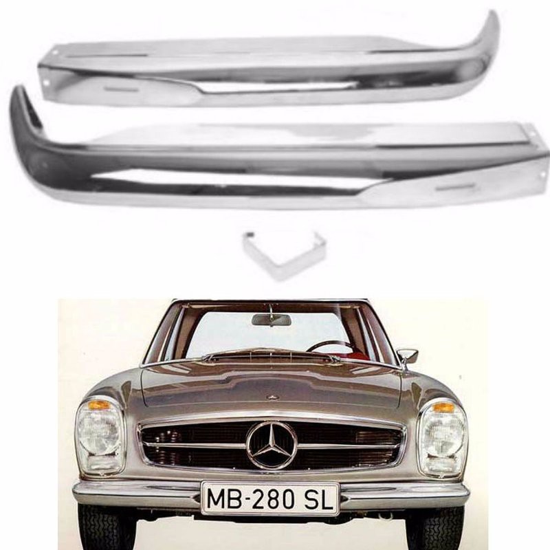 賓士 SL W113 230SL 250SL 280SL 1963-1971 古董車 電鍍前保險桿 前保桿 白鐵 鍍鉻