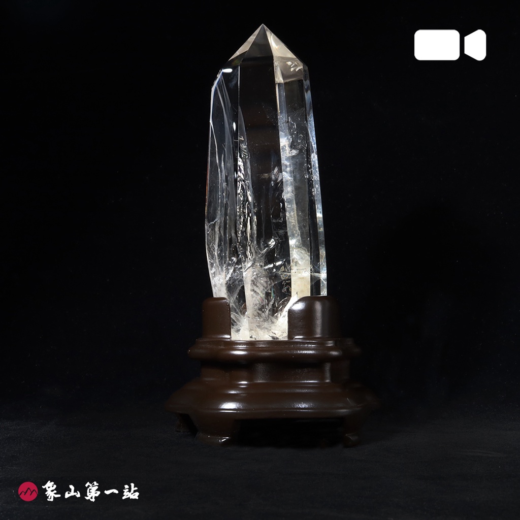 白水晶柱 紋路優雅時尚 | 高18.5cm | qu263