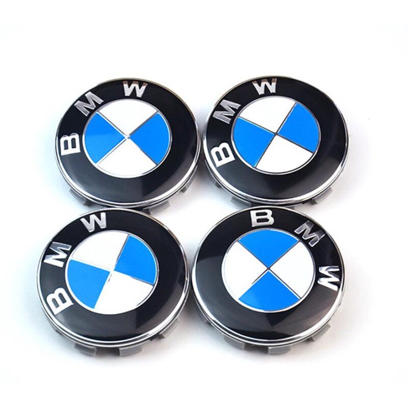 BMW 4 件裝寶馬汽車標誌標誌徽章輪轂輪輞中心蓋 68 毫米蓋寶馬 e46 e39 e36 e90 e60 e30 e