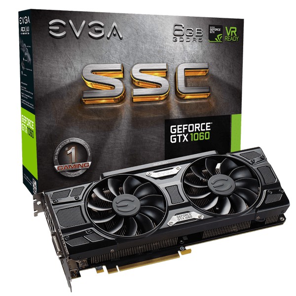 免運費 gtx1060顯示卡  EVGA 1060 SSC 6G 有外盒 保內 二手