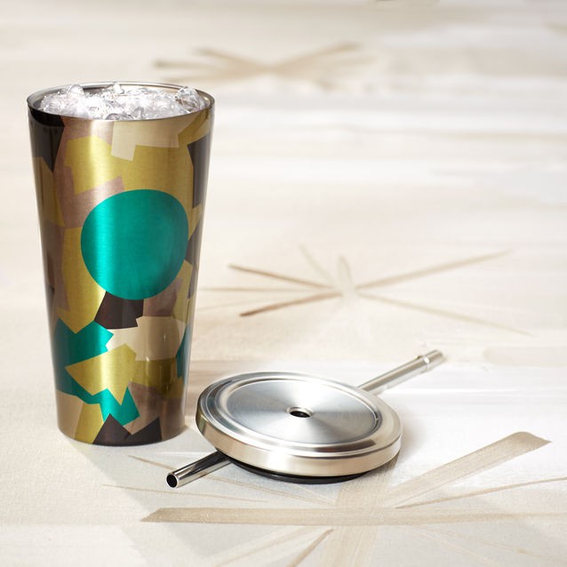 全新 美國 星巴克 迷彩藝術圖 不鏽鋼 冷飲杯 保冷杯 保溫杯 杯子 Starbucks Camo Cold Cup