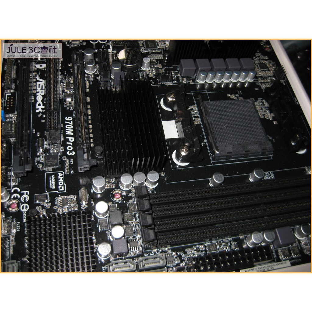 JULE 3C會社-華擎ASROCK 970M Pro3 AMD 970/DDR3/固態電容/MATX/AM3+ 主機板
