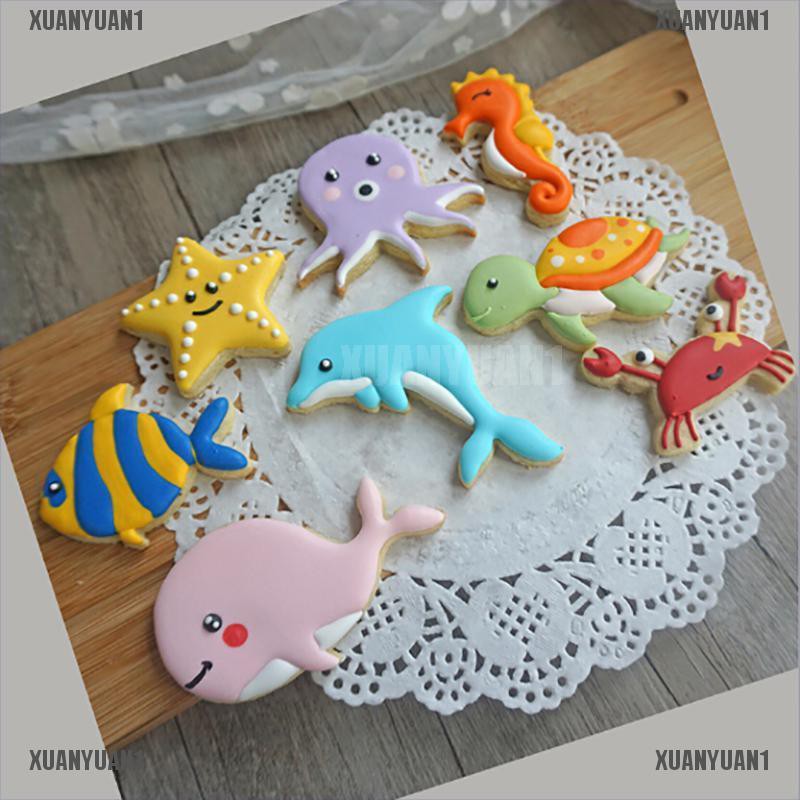 【軒元1】8pcs/set Sea Creature Cookie Cutter 迷你餅乾 DIY 烘焙