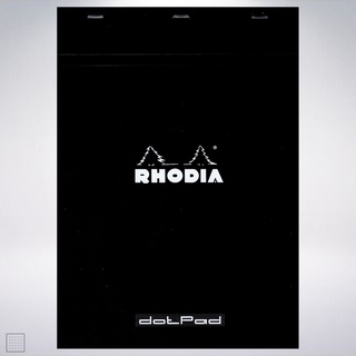 法國 RHODIA Head-Stapled Notepad A4 N18 上掀式點格筆記本: 黑色/Black