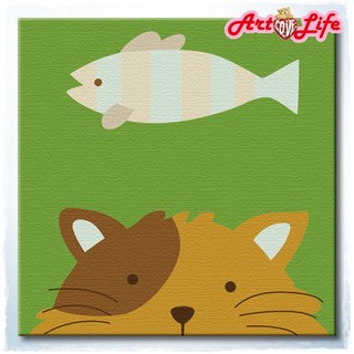 【ArtLife 藝術生活】22006貓咪 20x20cm含框 DIY 數字油畫 彩繪 全館現貨