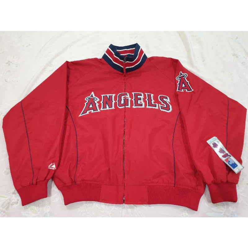 90'S Majestic MLB LOS ANGELES ANGELS Los Angeles Angels Game Shirt Baseball Shirt Men's XL polyester white type Vintage Second Hand main image 0