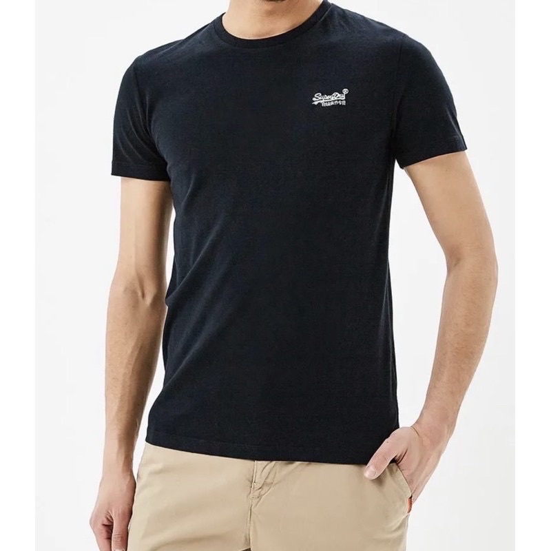 極度乾燥 Superdry 短袖T恤 經典小logo 黑色 素T L號 二手
