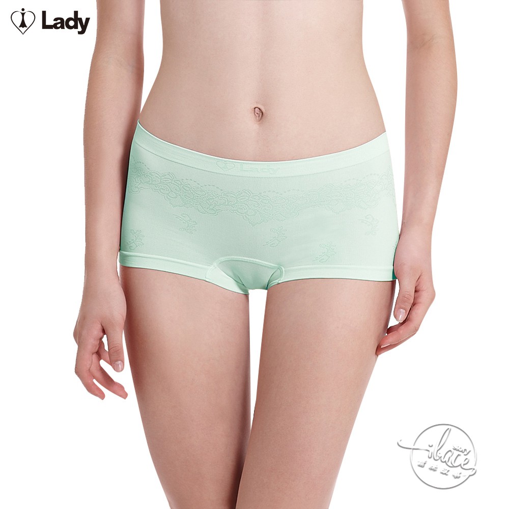 LADY 超彈力親膚無痕系列 中腰平口褲 ( 綠色 )