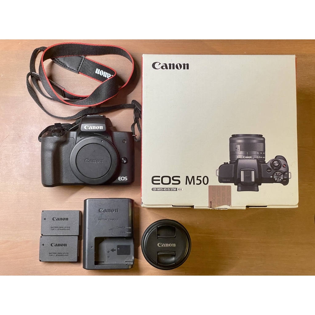 Canon EOS M50 + 15-45MM IS STM 二手單眼相機組 雙電池