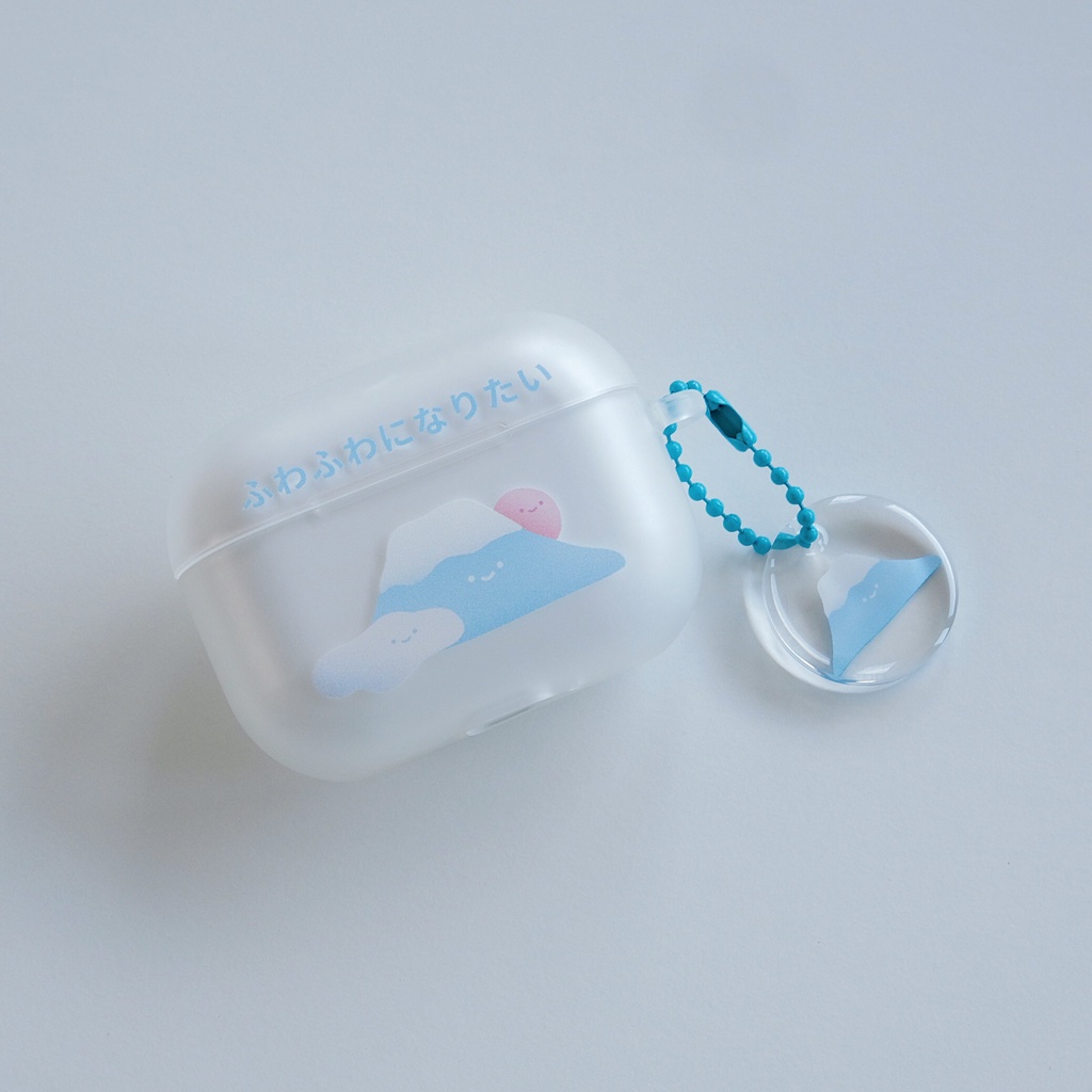 【方坊】AirPods Pro 蘋果軟耳機保護套 耳機殼 軟綿綿富士山 日本富士山 連體霧面 透明
