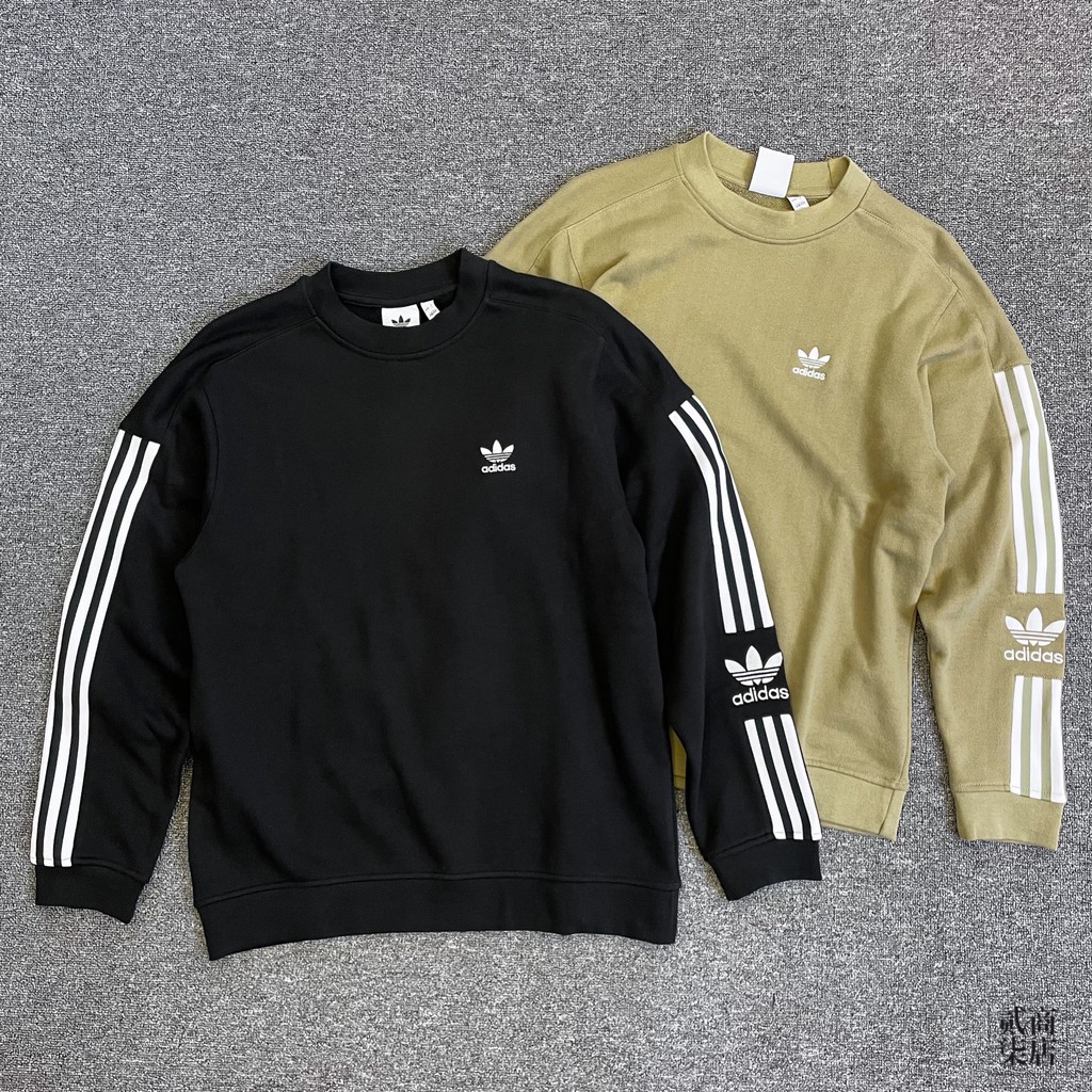 貳柒商店) adidas Classics Lock-Up 男 基本款 三葉草 大學T 衛衣 H41315 H41317